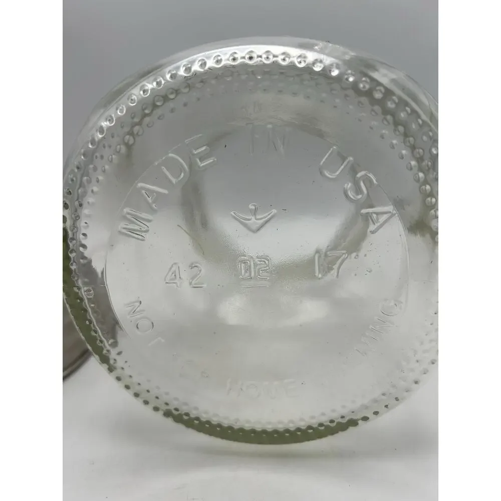 Ball Half Gallon 64 oz / 2 qt Glass Storage Canister Stainless Lid Mason Jar